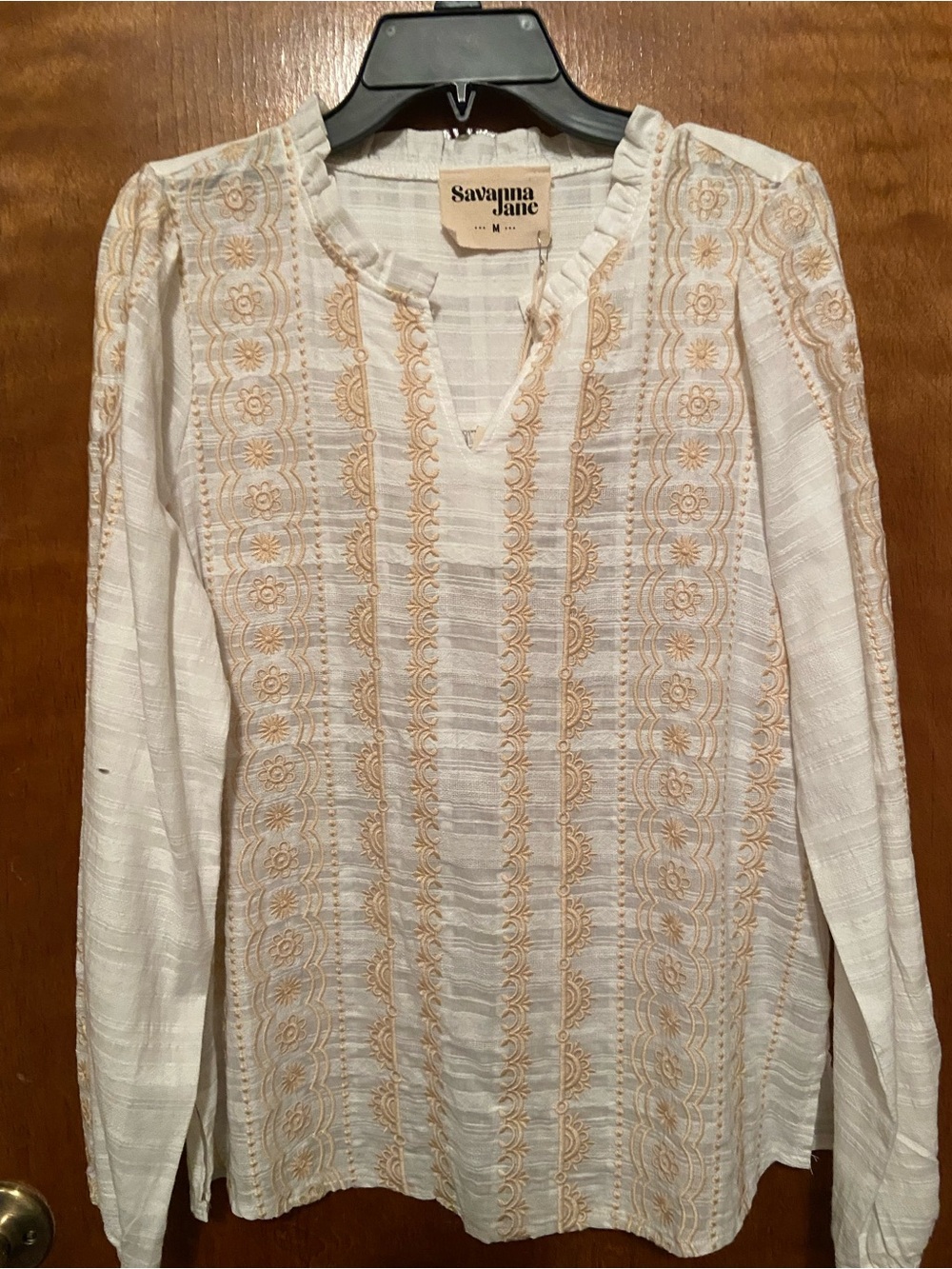 NWT Savanna Jane Embroidered Top